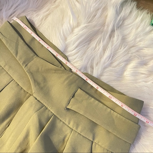 NWT Nasty Gal Khaki High-Waisted Wide-Leg Pants - Picture 7 of 9